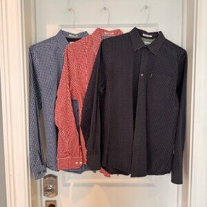 Lot of 3 Ben Sherman Classic Gingham Shirts (Size L)
